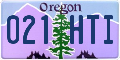 OR license plate 021HTI
