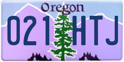 OR license plate 021HTJ