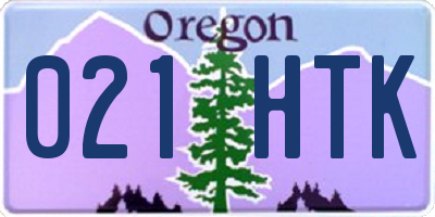 OR license plate 021HTK