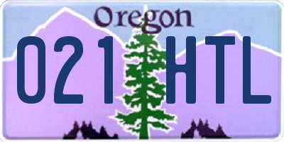 OR license plate 021HTL