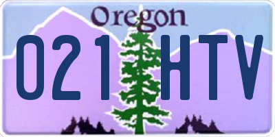 OR license plate 021HTV