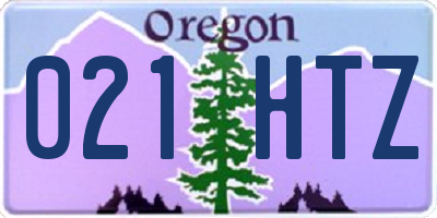 OR license plate 021HTZ