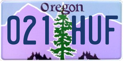 OR license plate 021HUF