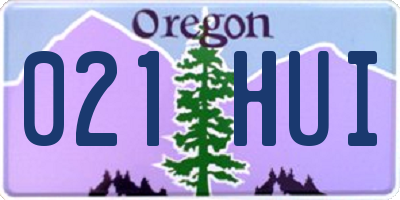 OR license plate 021HUI