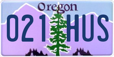 OR license plate 021HUS
