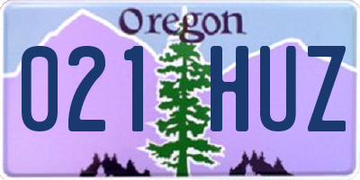 OR license plate 021HUZ