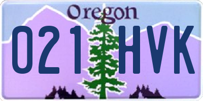 OR license plate 021HVK