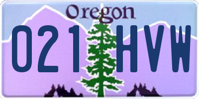 OR license plate 021HVW