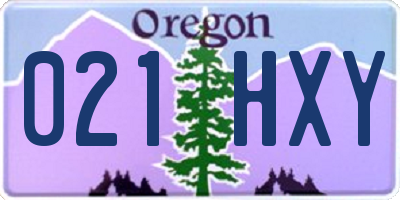 OR license plate 021HXY