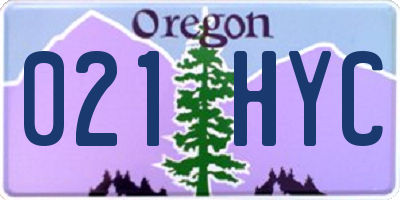 OR license plate 021HYC