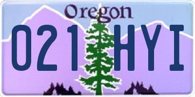 OR license plate 021HYI