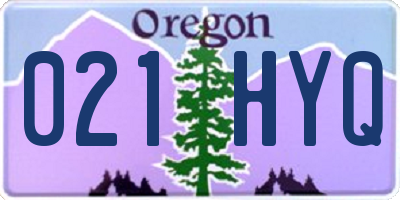 OR license plate 021HYQ