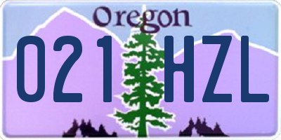 OR license plate 021HZL