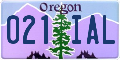 OR license plate 021IAL