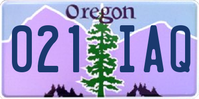 OR license plate 021IAQ