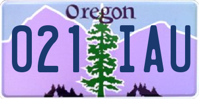 OR license plate 021IAU