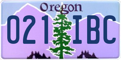 OR license plate 021IBC
