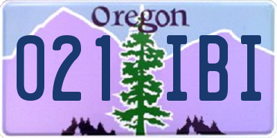 OR license plate 021IBI