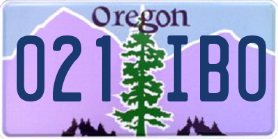 OR license plate 021IBO