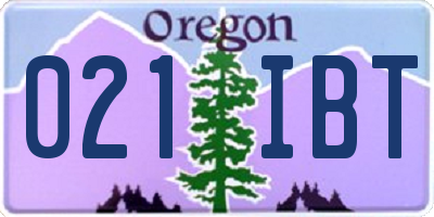 OR license plate 021IBT