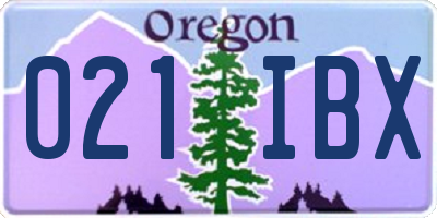 OR license plate 021IBX