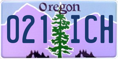 OR license plate 021ICH