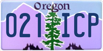 OR license plate 021ICP