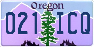 OR license plate 021ICQ