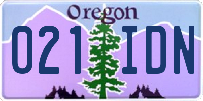 OR license plate 021IDN