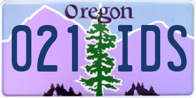 OR license plate 021IDS