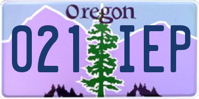 OR license plate 021IEP