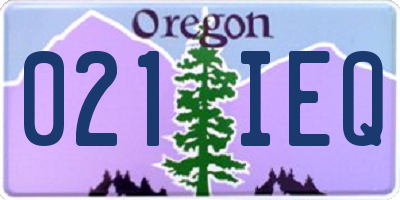OR license plate 021IEQ