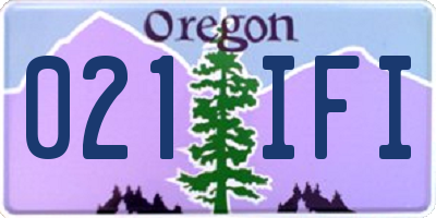 OR license plate 021IFI