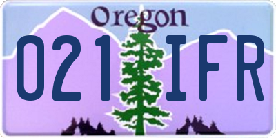 OR license plate 021IFR