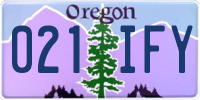 OR license plate 021IFY