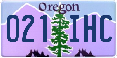 OR license plate 021IHC