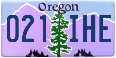 OR license plate 021IHE