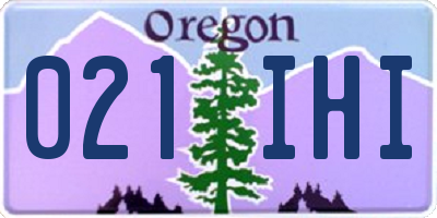 OR license plate 021IHI