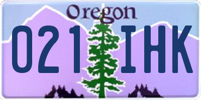 OR license plate 021IHK