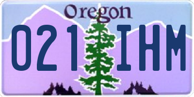 OR license plate 021IHM