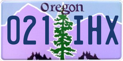 OR license plate 021IHX