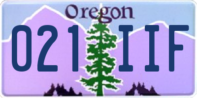 OR license plate 021IIF