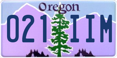OR license plate 021IIM