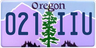 OR license plate 021IIU