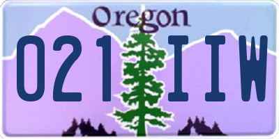 OR license plate 021IIW