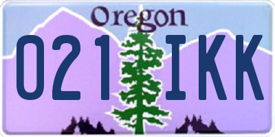 OR license plate 021IKK