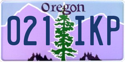 OR license plate 021IKP