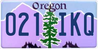 OR license plate 021IKQ