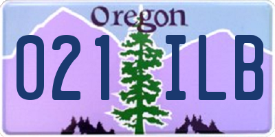 OR license plate 021ILB