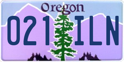 OR license plate 021ILN